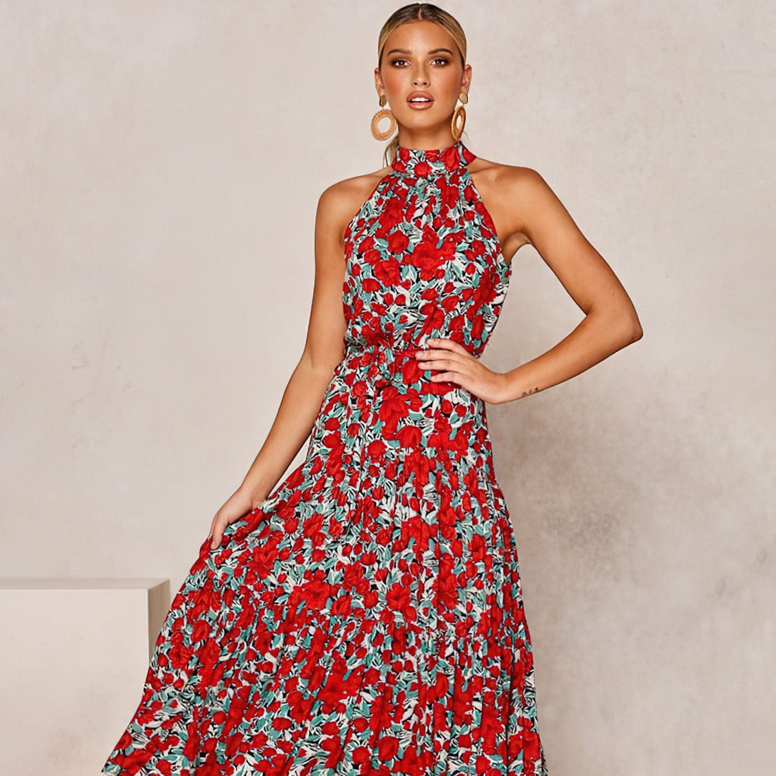 Lively® Vêtements été Fleur rouge / S Robe d'été Manchester | Lively®